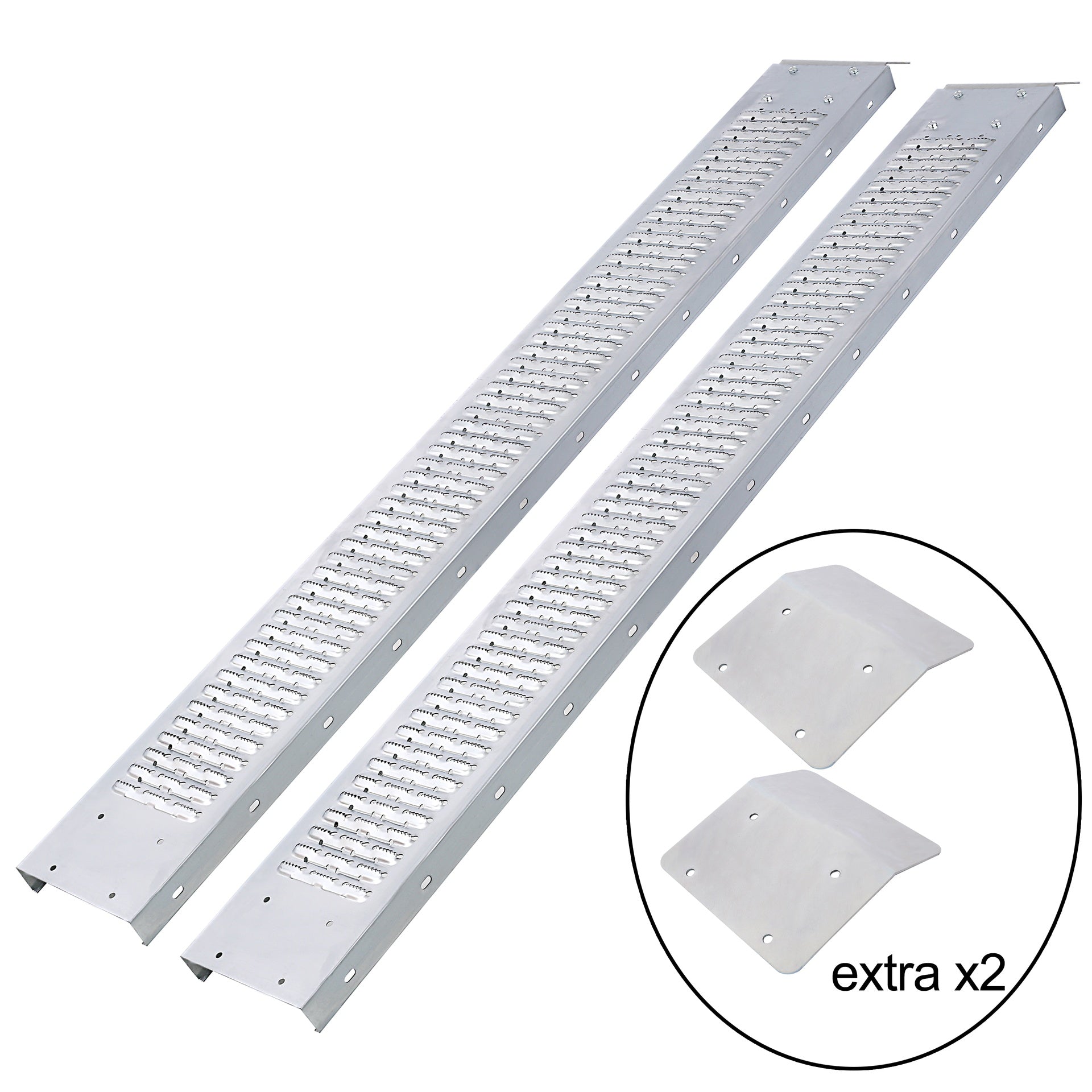 77" L Loading Ramps, 960lbs Capacity Loading Ramps for Pickup Trucks, Steel Motorcycle Ramp, Dirt Bike Ramp for Truck, Lawn Mower, Snowblower, ATV, Quad, Pack of 2 ,with 4pcs pedal