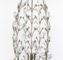 Crystal Buds 18" Contemporary Metal Uplight Lamp in Polished Nickel with Clear K9 Crystal Accents from Grandview Gallery by LumiSource