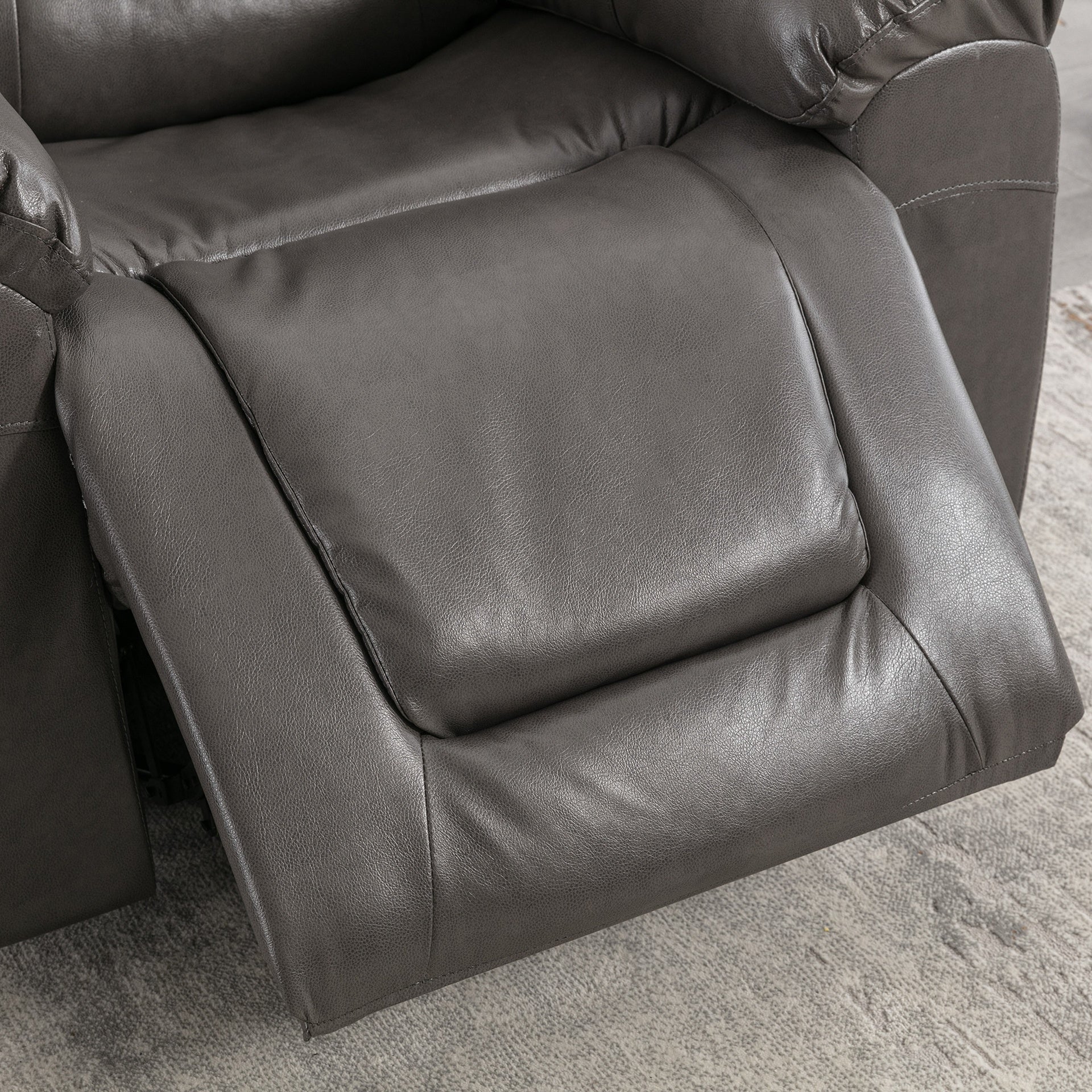 360°Swivel and Rocking Home Theater Recliner Manual Recliner Chair with Wide Armrest for Living Room,Bedroom, Grey