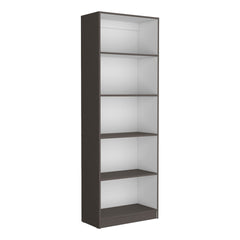 Home 4 Shelves Bookcase with Multi-Tiered Storage -Matt Gray / White -Office