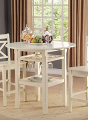 Tartys Cream Finish Counter Height Table
