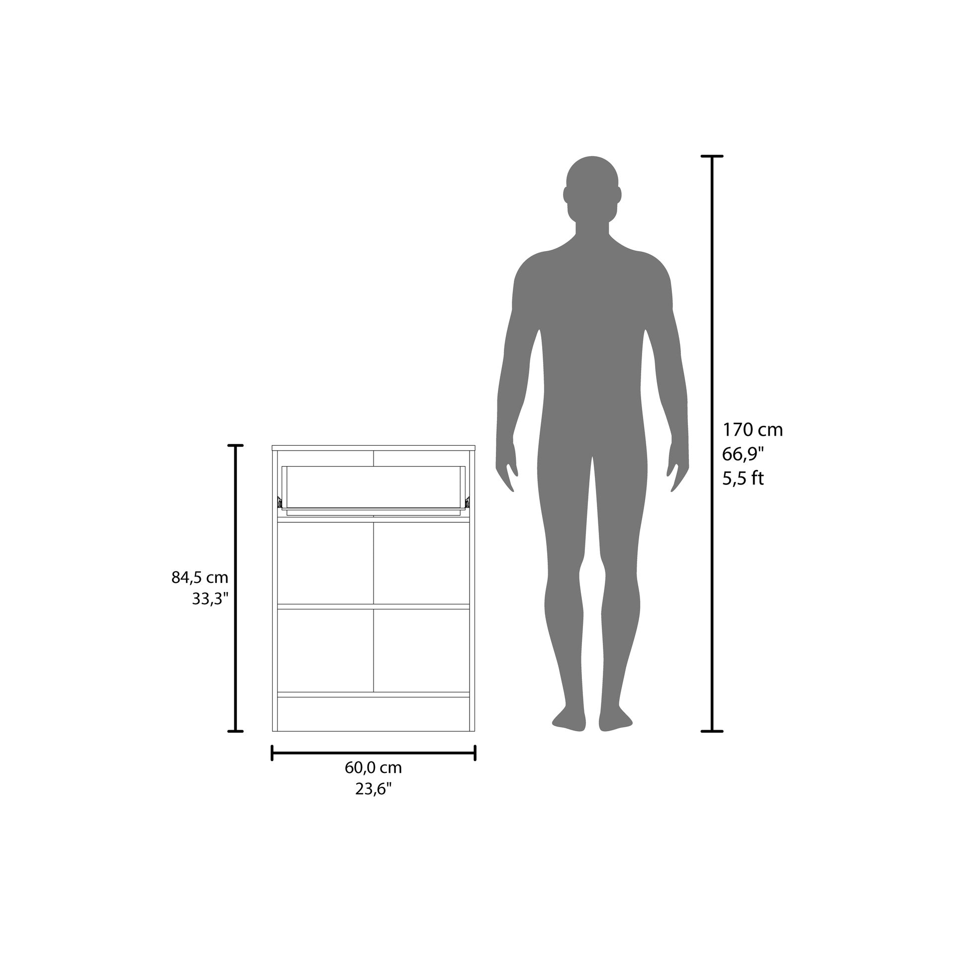 Mayorca Multistorage Pantry Cabinet, One Drawer, Two Interior Shelves Black Wengue