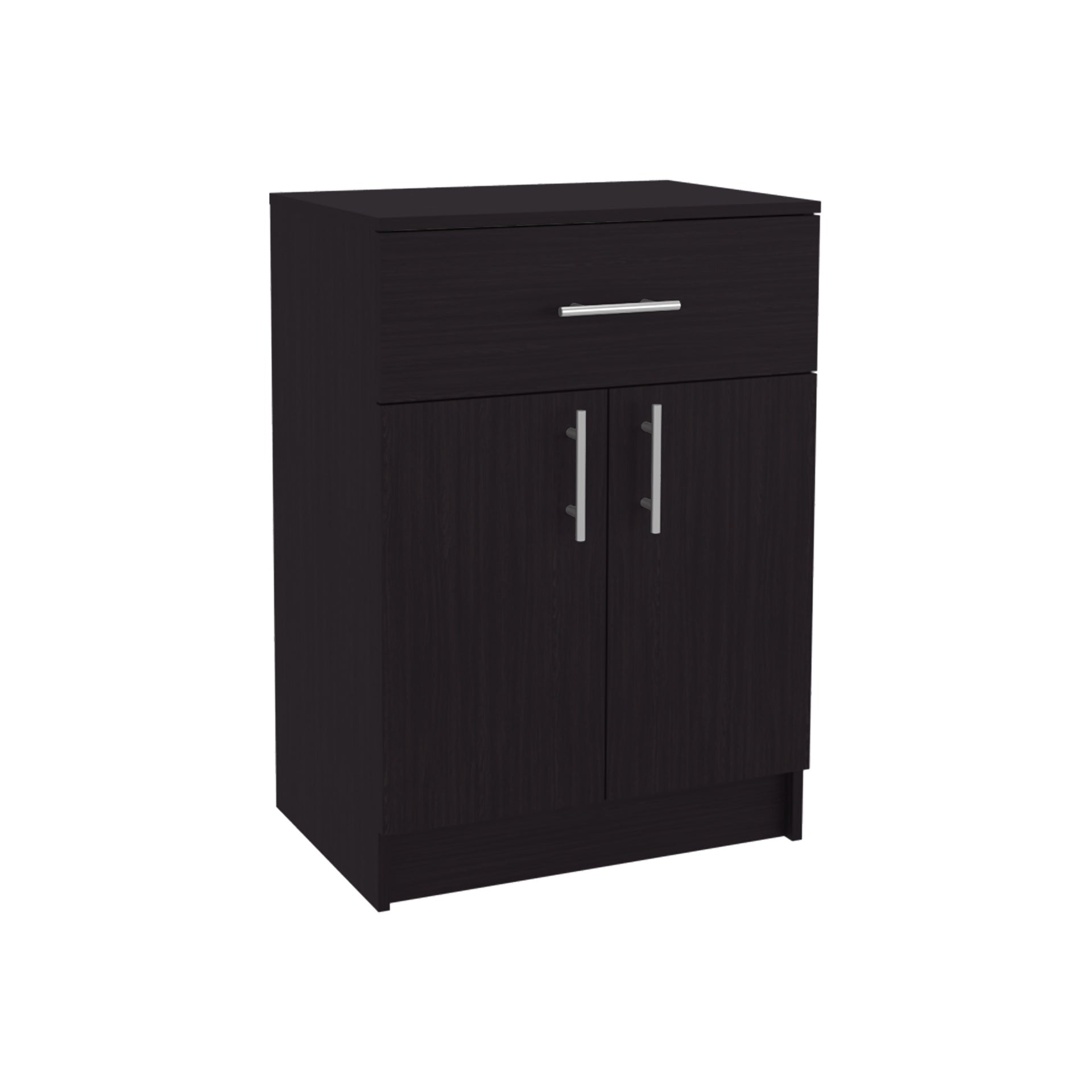Mayorca Multistorage Pantry Cabinet, One Drawer, Two Interior Shelves Black Wengue