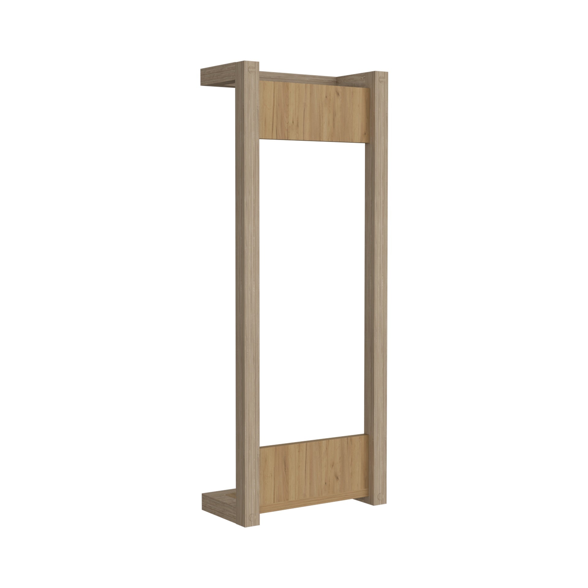 Arlington Wall Towel Rack With Shelf And Hanging Bar, Natural Oak