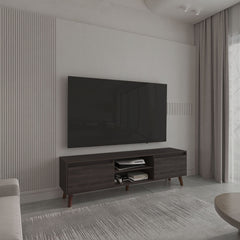 Polaris TV Stand with Open Shelves, Two Storage Shelves For Media Storage and Entertainment Console, Perfect for Living Room or Bedroom