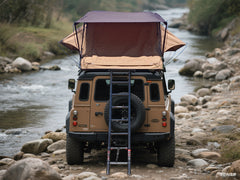 Rooftop Tent for SUV & Truck Camping – 1000D Waterproof, Quick-Setup Design with Telescopic Ladder for 2-3 Person Family Adventures