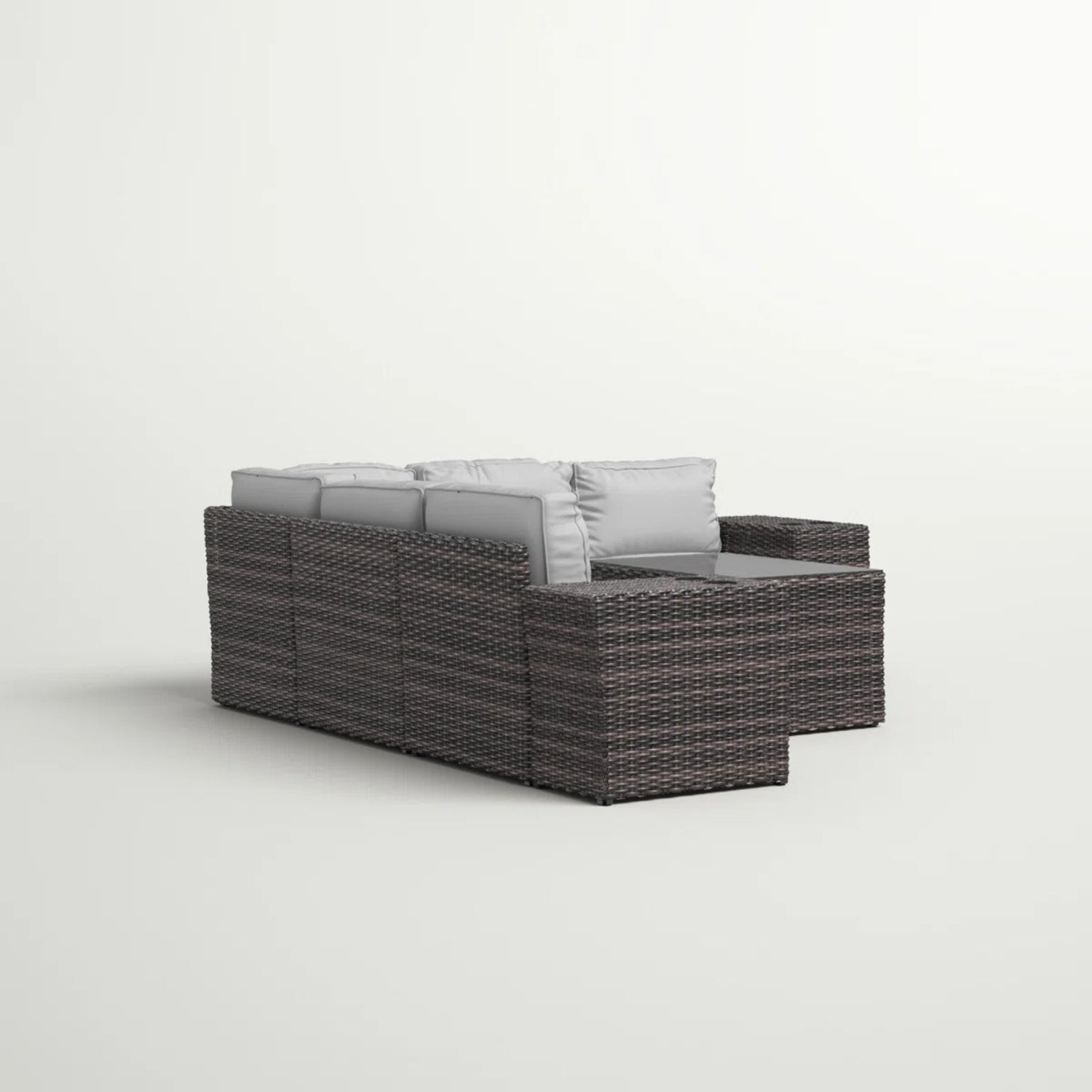 Ready-to-Use 4-Seat Rattan Wicker Patio Furniture Set with Cushions