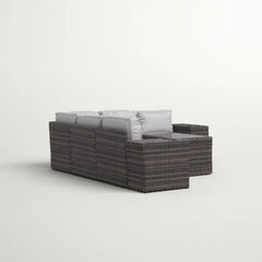 Ready-to-Use 4-Seat Rattan Wicker Patio Furniture Set with Cushions