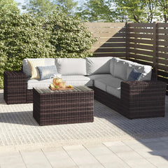 Ready-to-Use 4-Seat Rattan Wicker Patio Furniture Set with Cushions