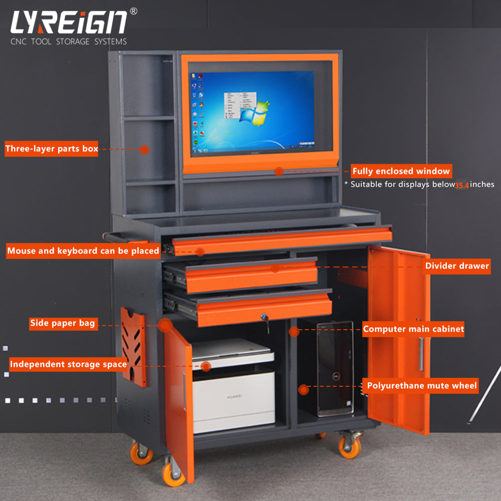 Super large industrial computer cabinet can be used in auto repair workshops and other studios that need computers