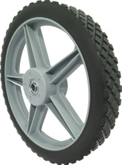 12" Spoked Plastic Wheel and Tire,  Universal Replacement Wheel for Lawn Mowers and DIY Trolley Wagon Cart 10 Pack