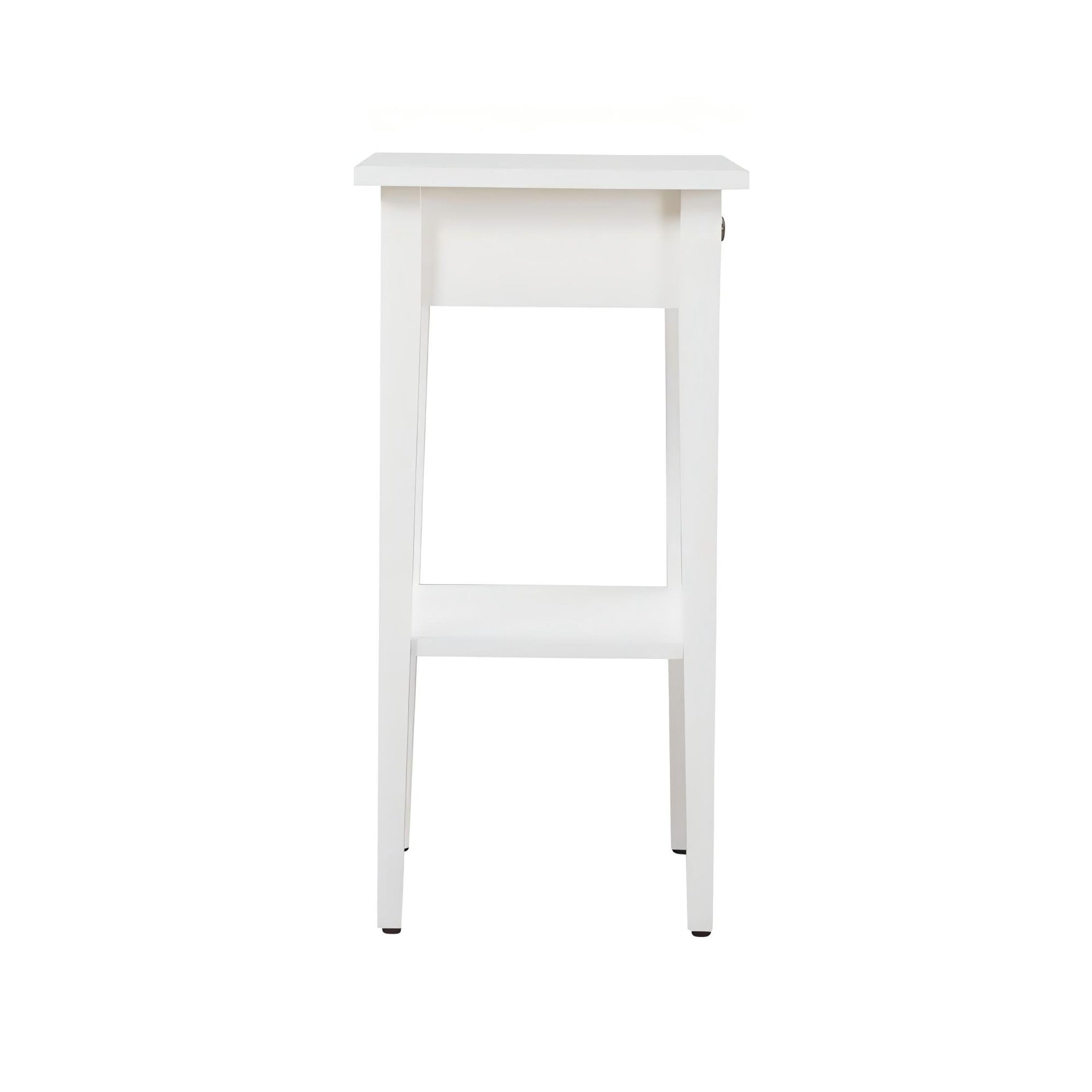 Sleek Modern Nightstand In Crisp White