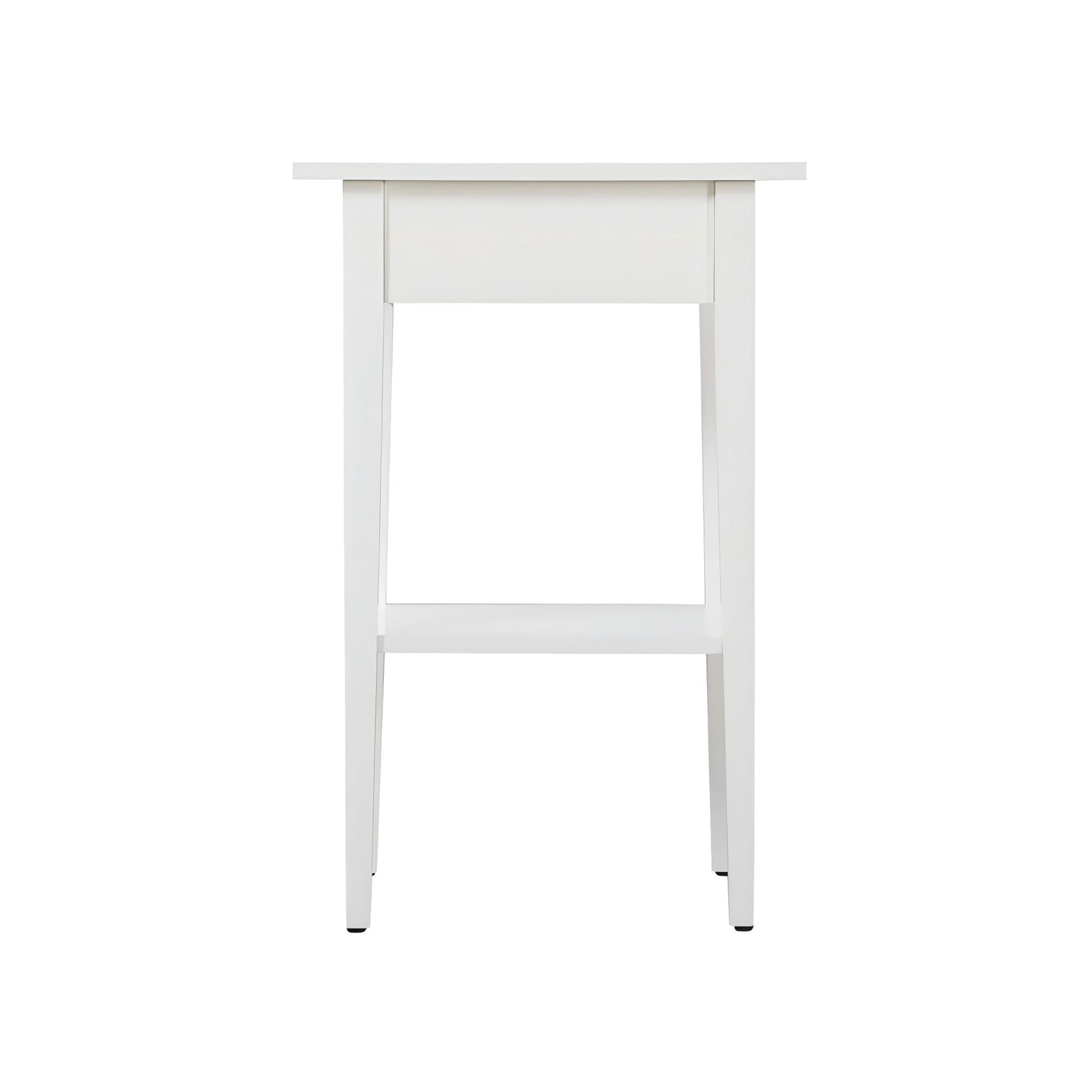 Sleek Modern Nightstand In Crisp White