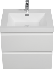 42" Bathroom Vanity Countertop Only, Single-hole Solid Surface Cabinet Top White 24V11PB42-W1920P212044
