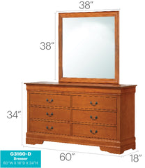 Louis Phillipe G3160-D Dresser , Oak