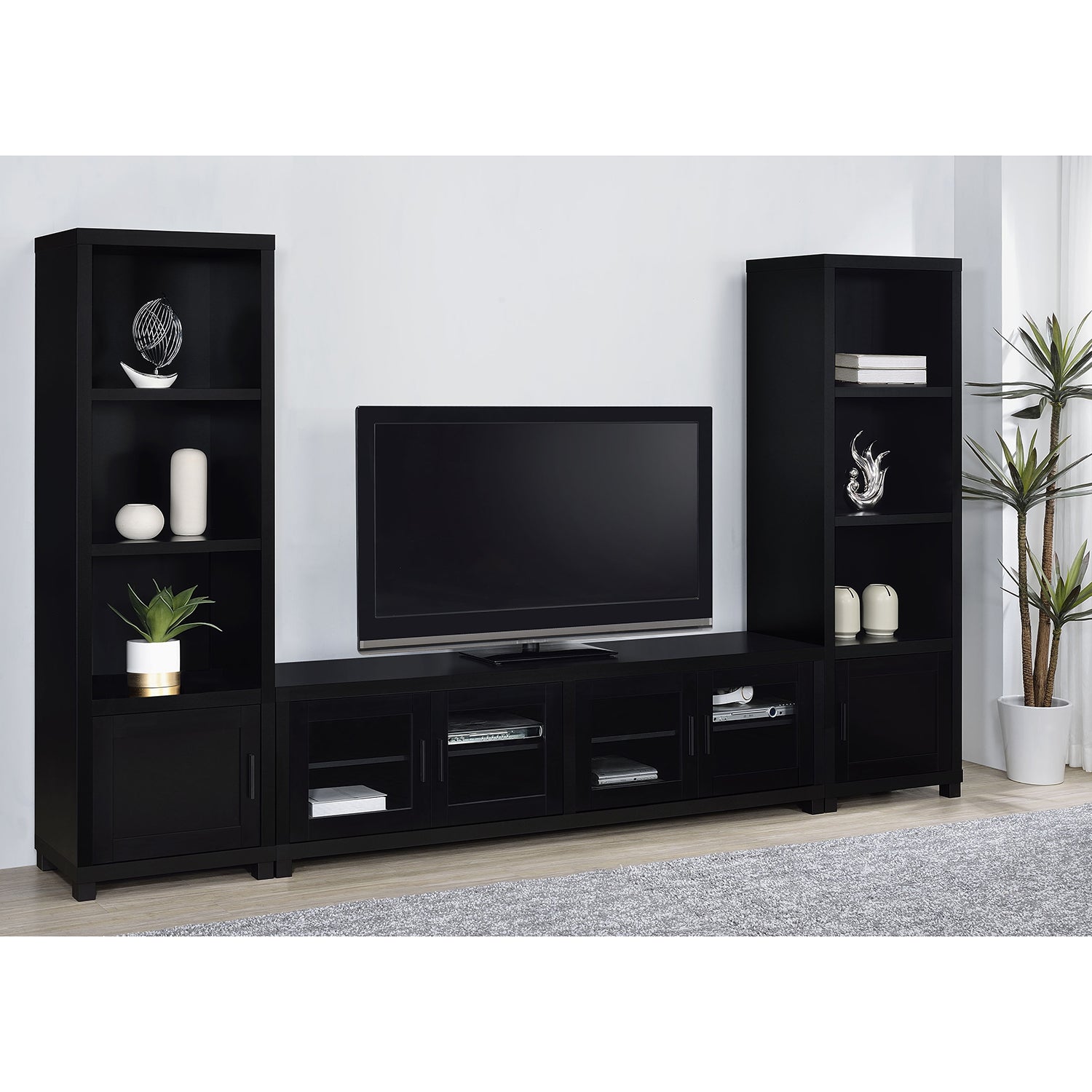 Arnaud Black 3-piece TV Stand