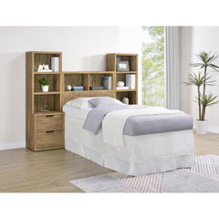 Geary Mango 3-piece Twin Bedroom Set with Bookcase Headboard