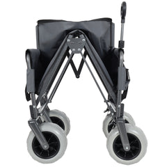 3-in-1 Folding Wagon with Bench Seat – patent protection, Includes 1 ice pack, 500lbs Capacity, 9"x4" Beach Tires for Camping & Beach, gray
