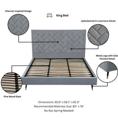 King Bed in Gray