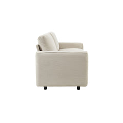 Modern Minimalist Chair Corduroy Sofa, Beige, Suitable for Daily Home Use