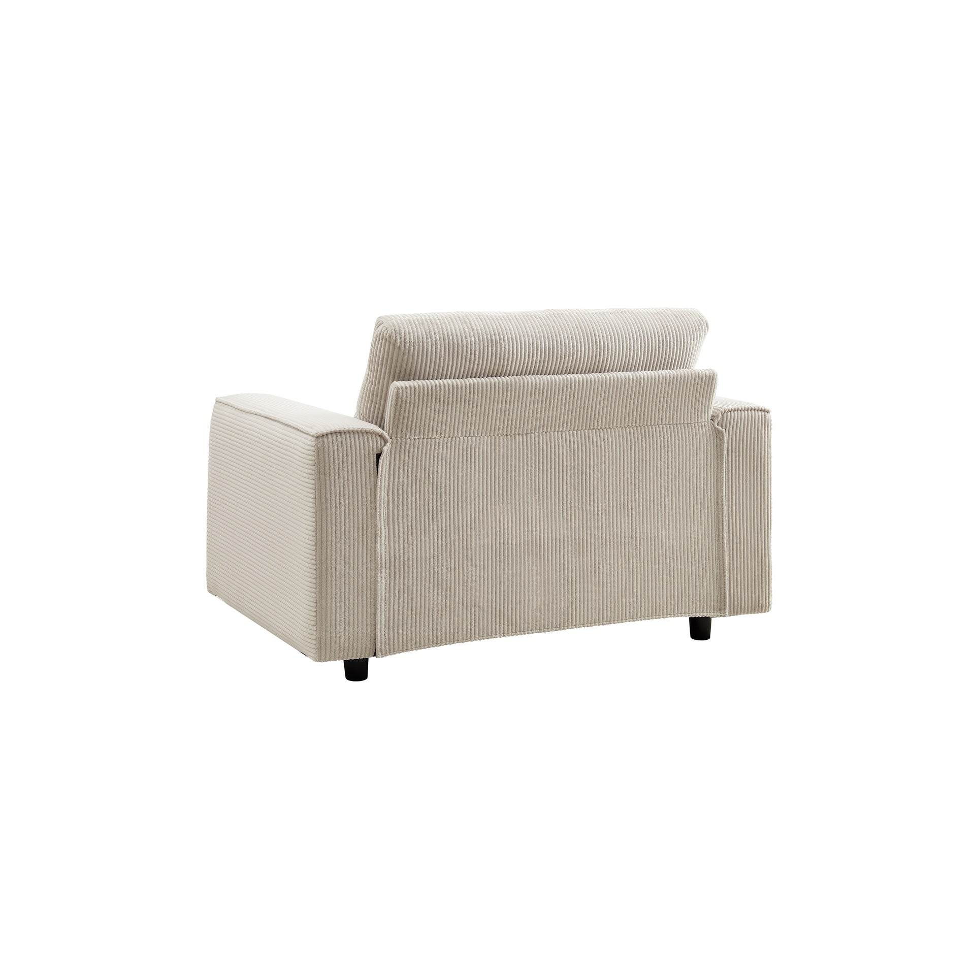 Modern Minimalist Chair Corduroy Sofa, Beige, Suitable for Daily Home Use