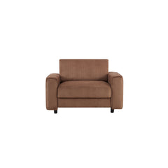 Modern Minimalist Style Corduroy Sectional Sofa 3-Piece Set, Brown, Suitable for Daily Home Use