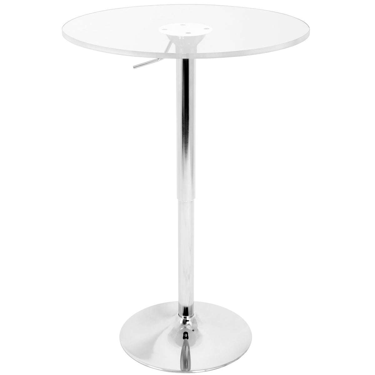 Clear Adjustable Contemporary Bar Table by LumiSource