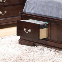 Louis Phillipe G3125D-TSB2 Twin Storage Bed , Cappuccino