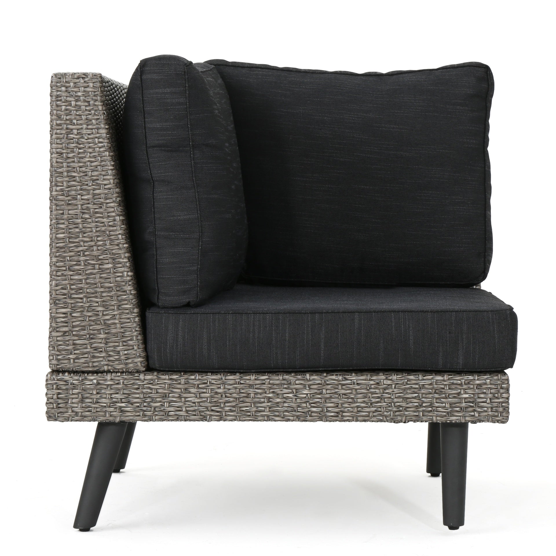 TAHITI SOFA SET CORNER+TABLE - BROWN