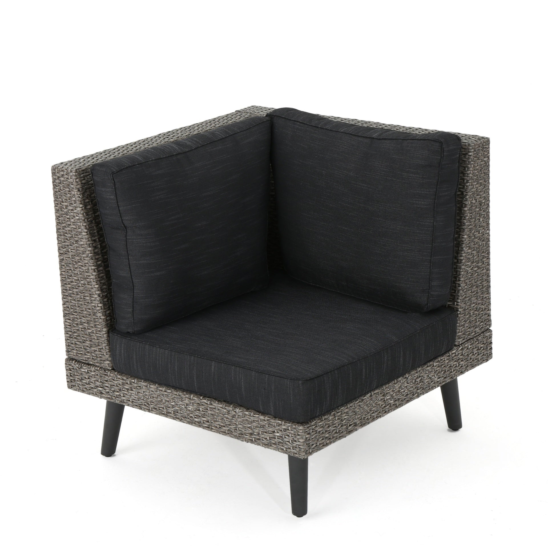 TAHITI SOFA SET CORNER+TABLE - BROWN