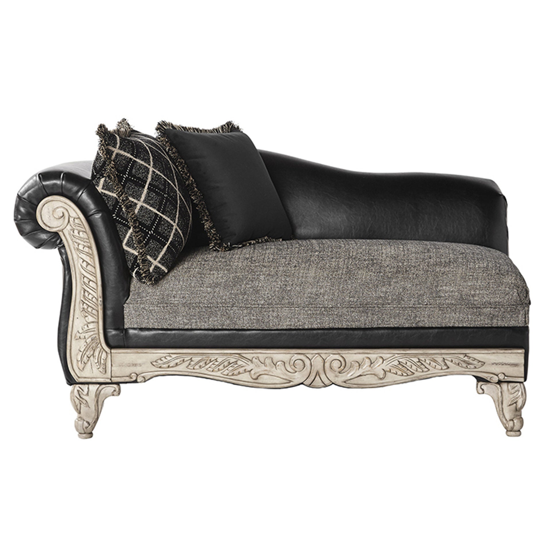 San Marino 2-Tone Fabric Wooden Frame Chaise