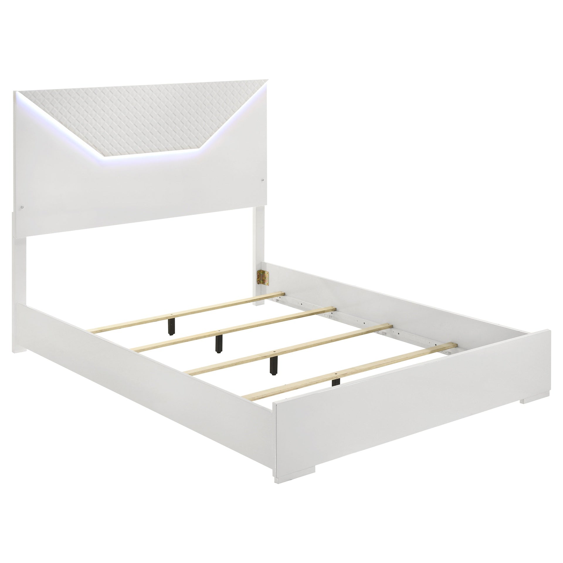 Pierce White High Gloss 4-piece Queen Bedroom Set