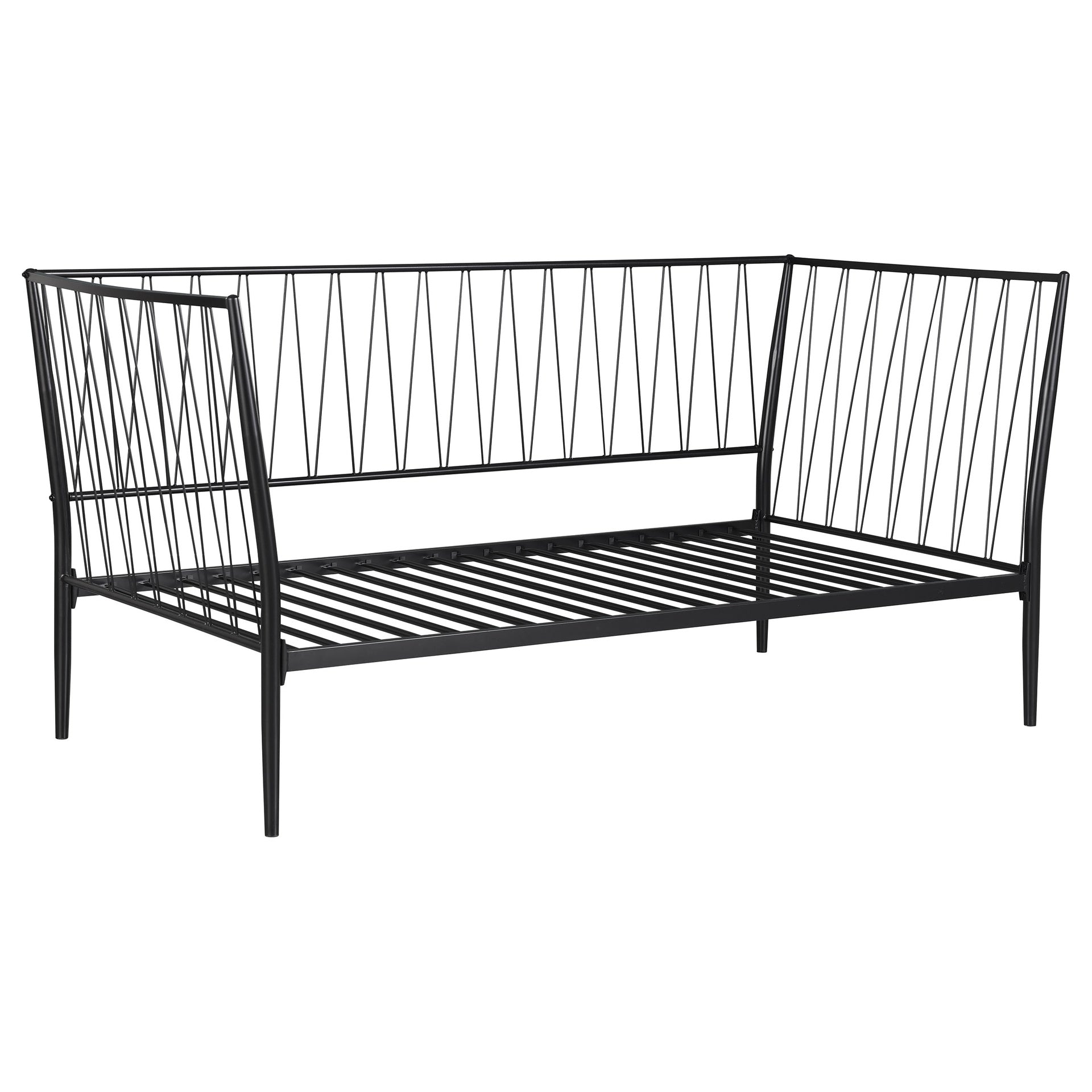 Vertigo Matte Black Metal Twin Daybed Bed Frame