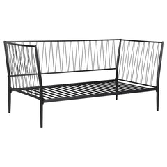 Vertigo Matte Black Metal Twin Daybed Bed Frame