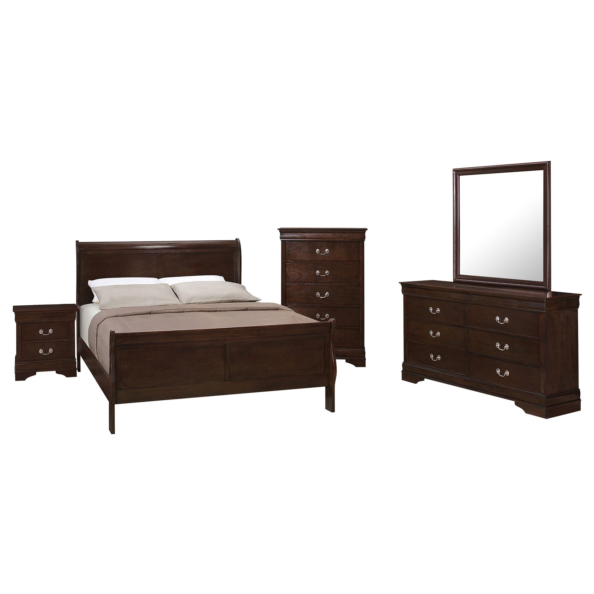 Bruno Cappuccino 5-piece Eastern King Bedroom Set