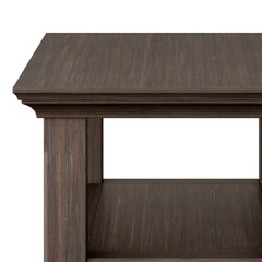 Acadian Solid Wood Narrow Side Table in Farmhouse Brown
