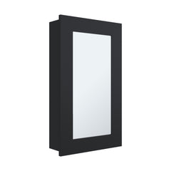 Juno 25.7" H x 15.7" W Narrow  Mirror Medicine Cabinet, One door with Three interior Shelves for Bathroom, Kitchen Black
