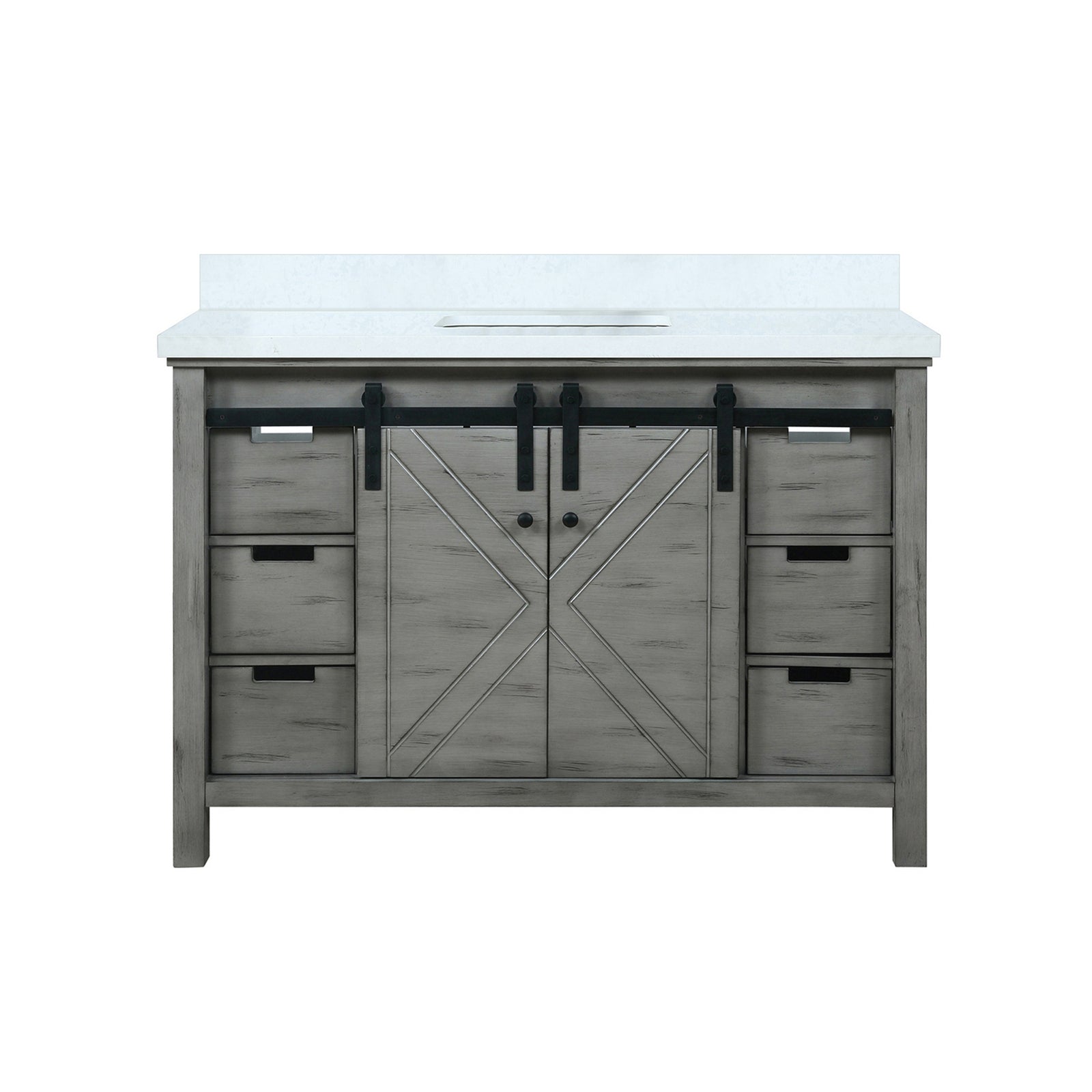 Ash Grey Bath Vanity 48 in. W x 22 in. D, with Cultured Marble Countertop
