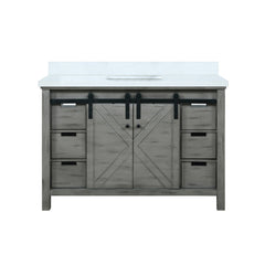 Ash Grey Bath Vanity 48 in. W x 22 in. D, with Cultured Marble Countertop