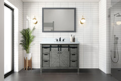 Ash Grey Bath Vanity 48 in. W x 22 in. D, with Cultured Marble Countertop