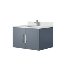 Dark Grey Bath Vanity 30 in. W x 22 in. D, Cultured Marble Top, and Faucet Set