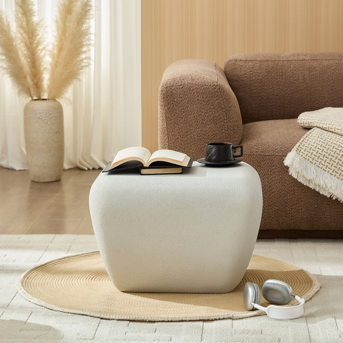 Modern Accent Coffee Table for Small Living Room, Unique Accent Table