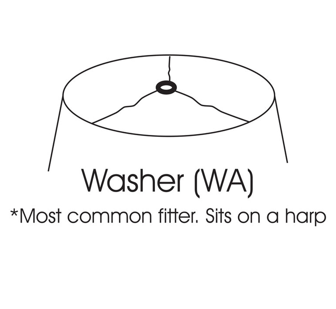 Slant Square Bell Hardback Lampshade with Washer Fitter, Black (with white lining)