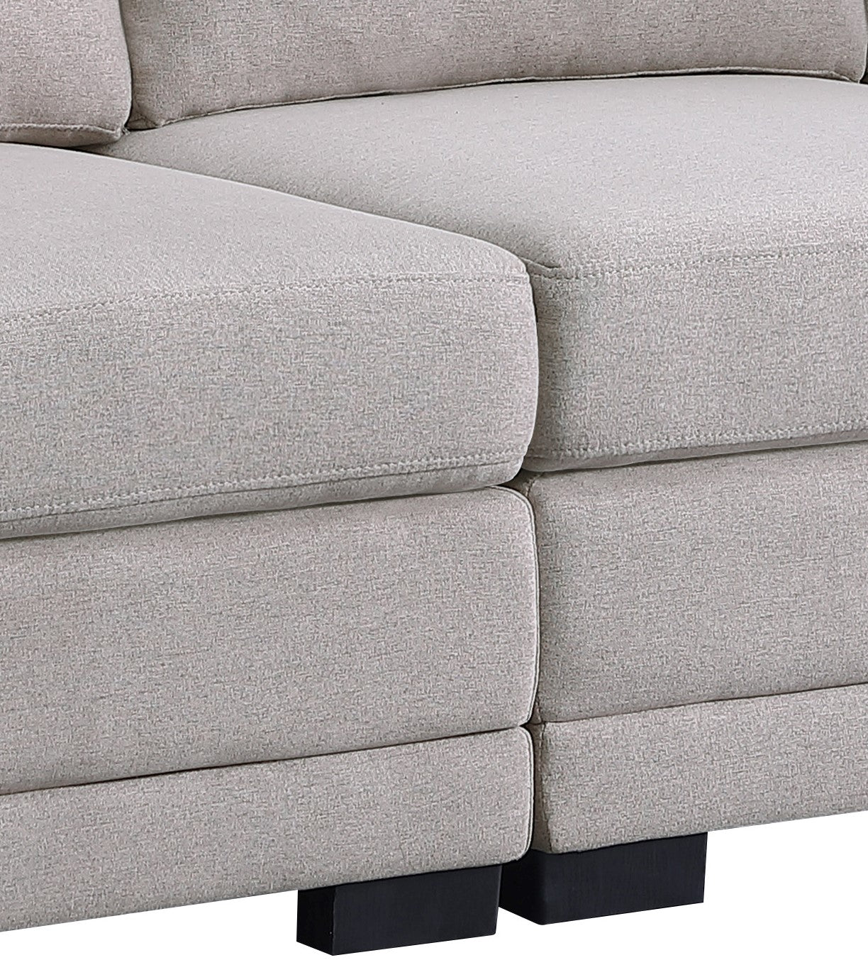 Kristin 70.5" Light Gray Linen Fabric Loveseat