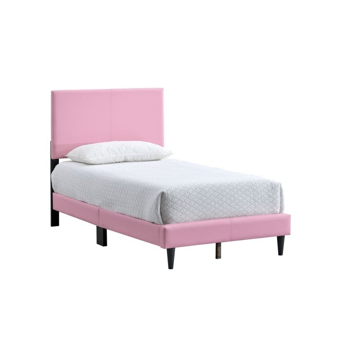 Baron G00706-TB-UP Twin Bed ( Mattress Not Included), Pink