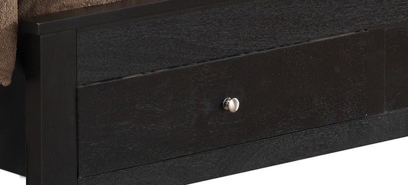 Elegant Black Storage Bed For Modern Spaces