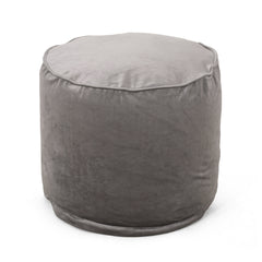 Shimon Cylinder Pouf,  Pewter Gray