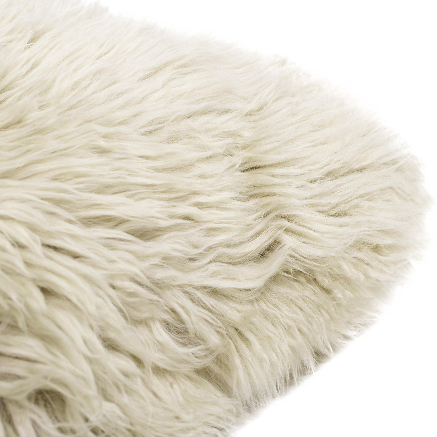 Astrid 20" Square New Zealand Sheepskin Accent Throw Pillow Cover with Feather Insert