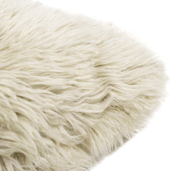 Astrid 20" Square New Zealand Sheepskin Accent Throw Pillow Cover with Feather Insert