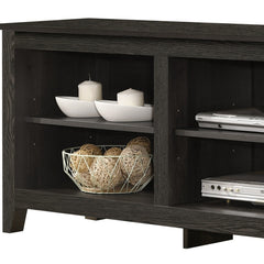 Bernardo Dark Gray 70"W TV Stand with Open Shelves and Cable Management